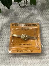 USMC Officers Equipment Company Anodized Enlisted Tie Clasp 