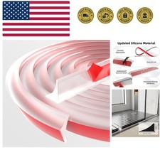 67 Inch Selfadhesive Shower Threshold Water Dam Barrier Silicone Waterproof S...