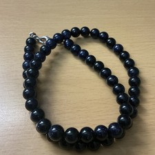 Elegant 925 Silver Blue Sandstone Necklace  /49cm / Whitney Kelly