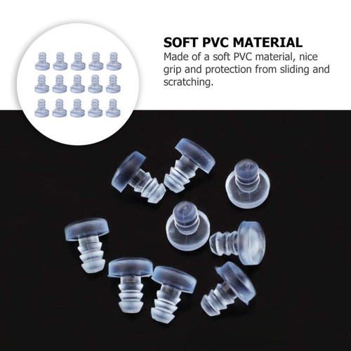 100 Pcs Cabinet Bumpers Clear Soft Anti-collision Rubber Particle Cupboard - Picture 2 of 12