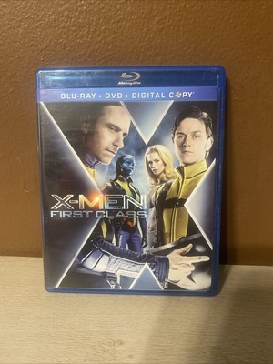 X-Men: First Class (Three-Disc Blu-ray/DVD Combo ) With Case ! 