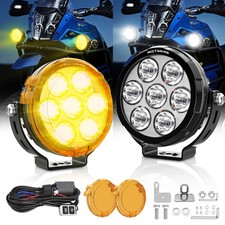 2Pack 4.5" Motorcycle Round LED Driving Work Light Spot Light Offroad Fog Lights