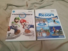 Lot Of 2 Wii Replacement Cases - Mario Kart & Wii Sports Resort (No Games)