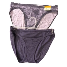 New (2) JENNI MACY’S Purple Tie-Dye Lace Trim Bikini Underwear Panties Size S