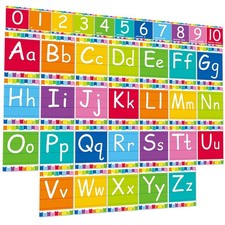 Bulletin Board Alphabet - ABC Alphabet Poster Classroom Decorating Set Presch...
