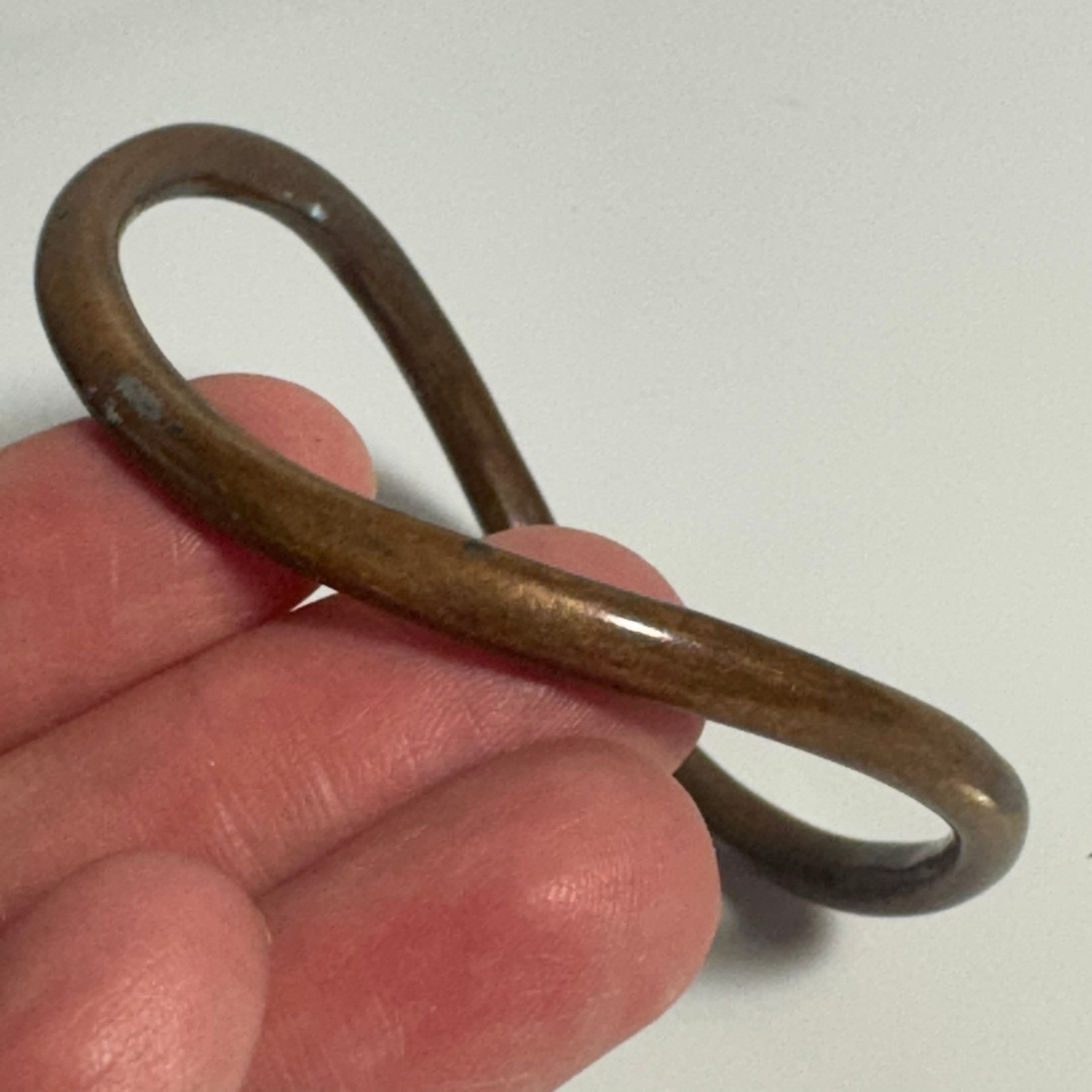 Unique Twisted Loop Bangle Bracelet Copper Tone M… - image 4