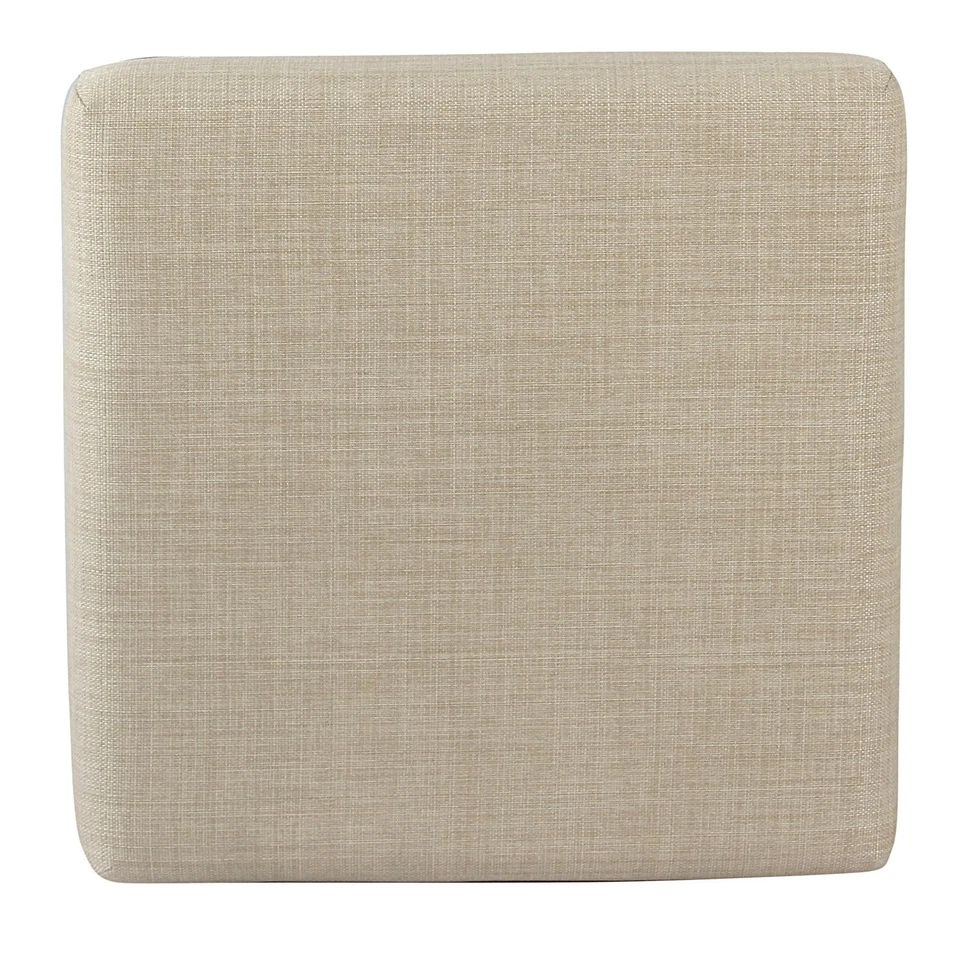 Taburete mostrador de metal Benjara con asiento acolchado, beige y negro Foto 4 de 4