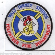 California - Walt Disney Studios CA Volunteer Fire Dept Patch Mickey Mouse
