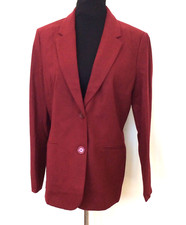 Chadwick’s Women's Red Wool Blend 1pc Blazer Jacket Size 12 $79.99