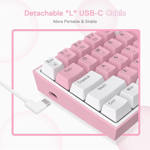 Redragon K617 Fizz 60% Wired RGB Gaming Keyboard, 61 Keys, Linear Red Switch - Picture 9 of 18