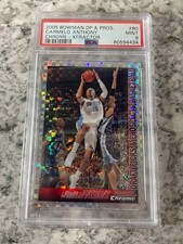 2005-06 Bowman Chrome Draft Picks CARMELO ANTHONY Xfractor PSA 9 Mint 99/150 HOF