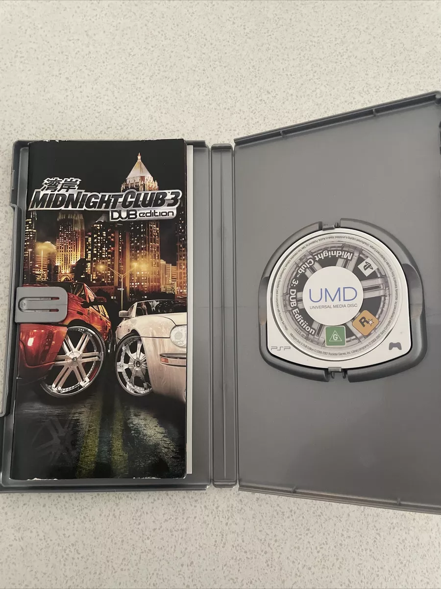 MIDNIGHT CLUB 3 Dub Edition Sony PlayStation Portable PSP Video