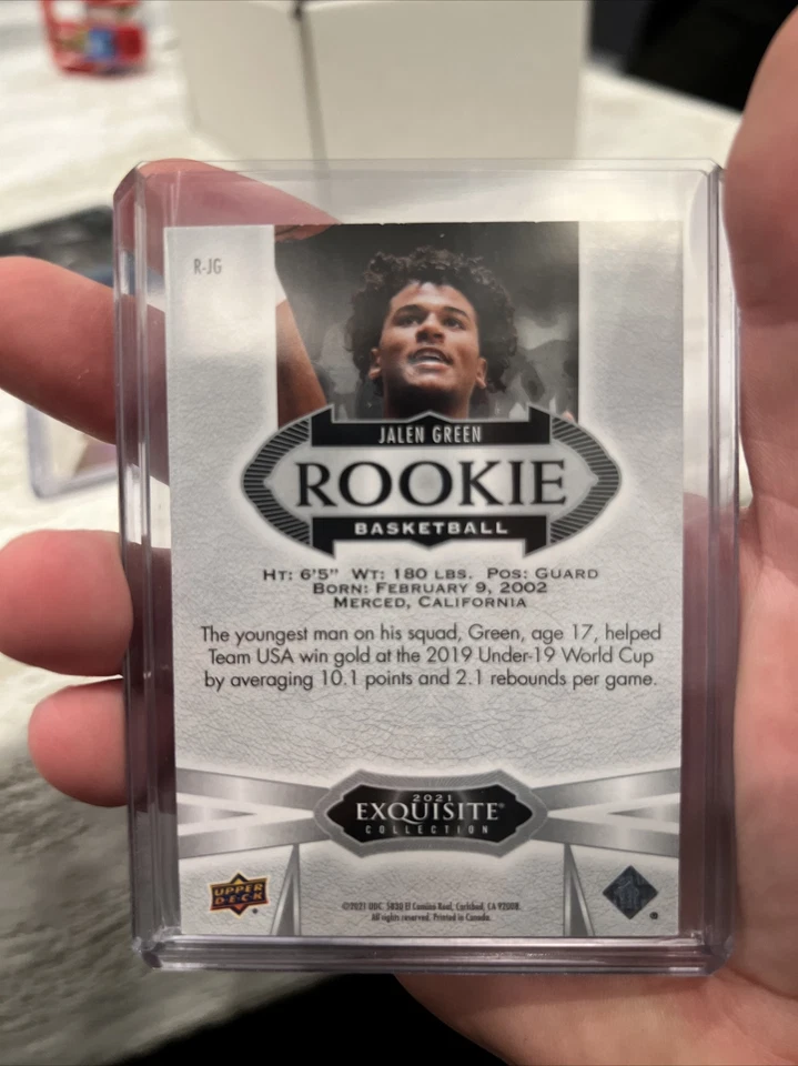 2021 UD Goodwin Champions Jalen Green Exquisite Collection RC Rookie 070/149 - Image 2 of 2