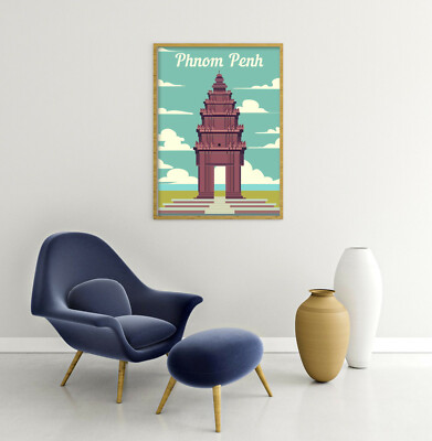 Affiche Cambodge - Phnom Penh - Frame Corner France