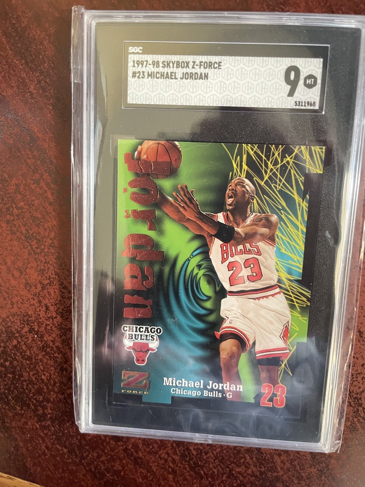 PSA 9 Mint MICHAEL JORDAN 1997 Skybox Z-Force #23 CHICAGO BULLS 97-98 NBA Finals