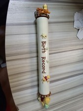 Vintage Winnie the Pooh Tigger Roo Birth Record Storage Tube Holder Very Rare