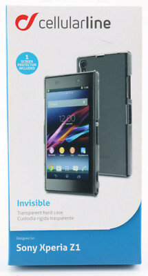 Sony Xperia Z1 Schutz Hülle Hard Back Case Cover Invisible Cellularline 450