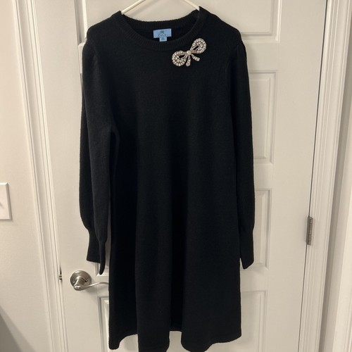 Cece Women's Long Sleeve Black Sweater Dress XL