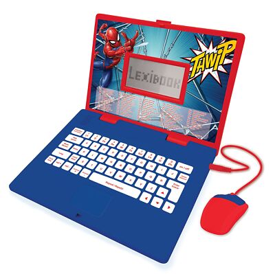 Lexibook Spider-Man - Educational and Bilingual Laptop Spanish/English - Toy ...