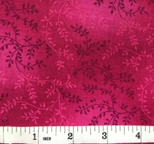 Tiny Vines Mottled - Rose Pink - Quilt Fabric - 5/8 Yard Piece