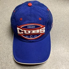 Chicago Cubs MLB hat adjustable embroidered logo Drew Pearson Marketing Blue Red