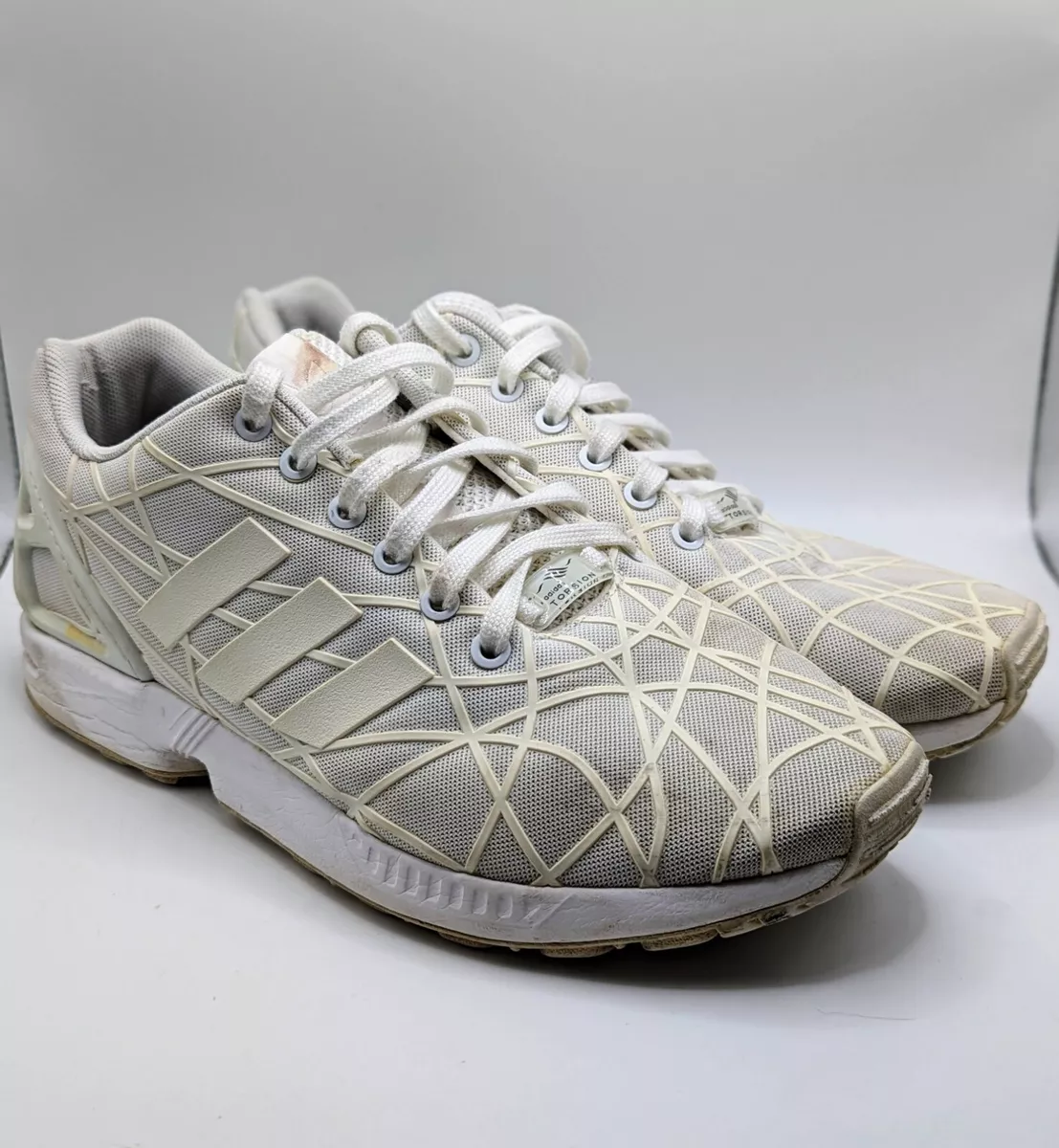 Anzai Oxidado brazo Mens Adidas Torsion ZX Flux Size 9 White Cream | eBay