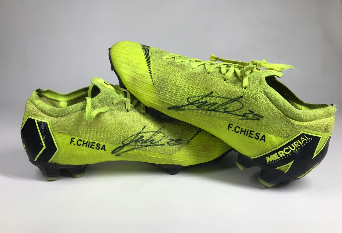 ACF Fiorentina Juventus Italia Federico Chiesa Match Worn Boots