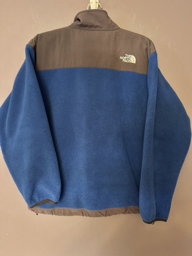 THE NORTH FACE TNF VINTAGE YOUTH DENALI BLUE & GRAY FLEECE JACKET COAT SIZE LG - Picture 2 of 3