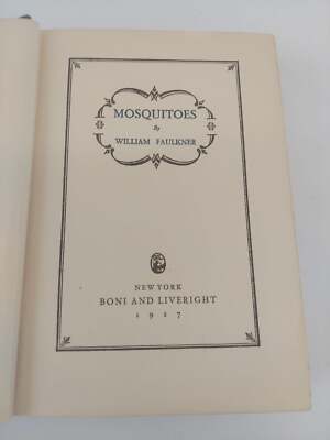 William Faulkner / MOSQUITOES 1st Edition 1927 | eBay