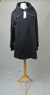 This Is Fred schwarzer Pullover mit Reißverschluss und Trichterkragen ''freie Größe'' UVP 160 £ CR013 AA 10 