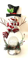 Led Snowman Table Top Metal Decor In/Outdoor By Sunset Vista Christmas 17x9”