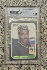 1987 Barry Bonds Donruss #361 Gem Mint 10 RC. Potential Crossgrade.