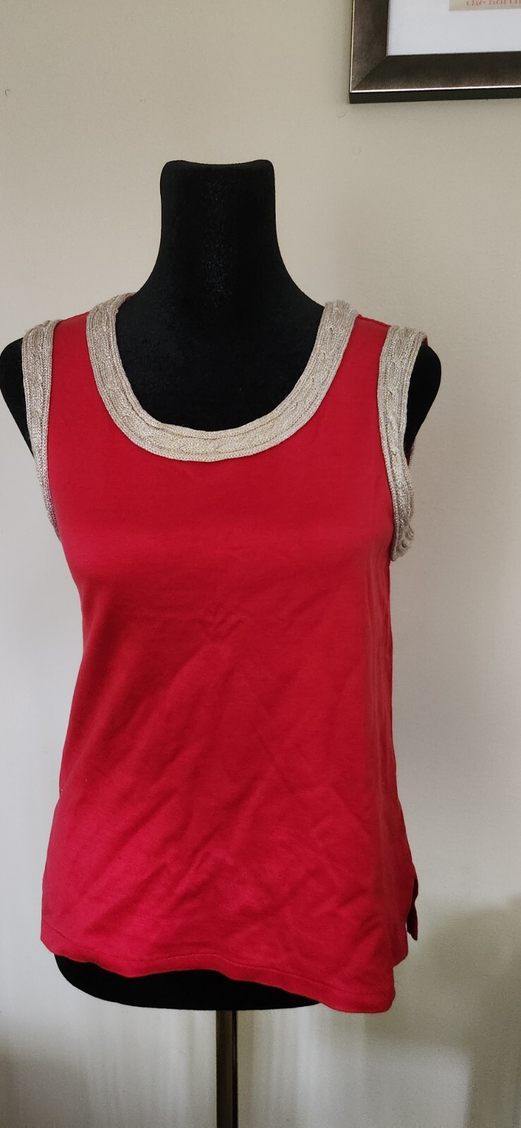 Top da donna rosso Yves Saint Laurent taglia M