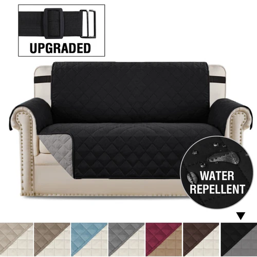 1/2/3 Seater Sofa Anti-Slip Cover Quilted Reversible Pet Protector Sofa Throw - Bild 1 von 84
