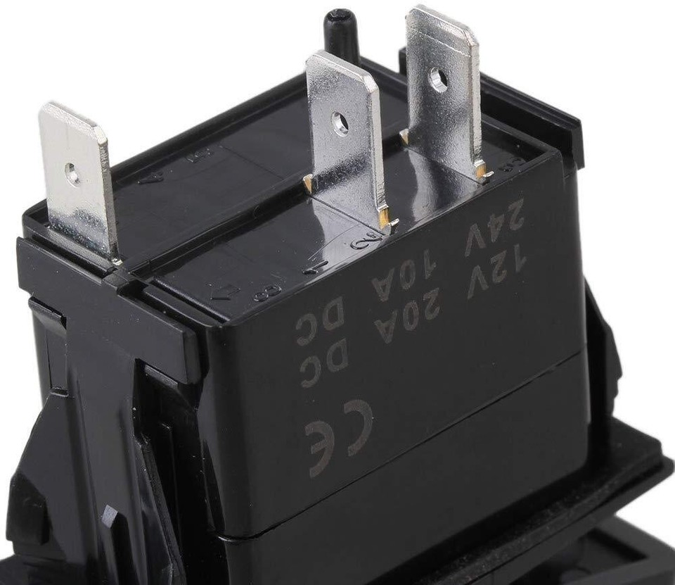 2-Pack Of 12v 20 Amp Waterproof LED On/Off Boat SPST 3P Rocker Switch With Li - Foto 9