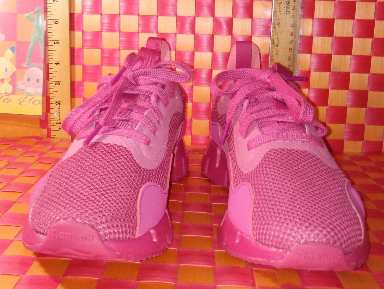 Sneakers, Reebok, ortholite, pink, women's 7, New…-image