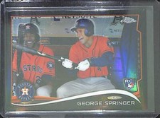 2014 Topps Chrome Baseball Rookie Black Refractor #138 George Springer No 82 of 