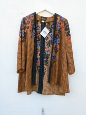 Bob Mackie Ladies Kimono Jacket Throw. Japanese Flower Design. Medium. Vgc