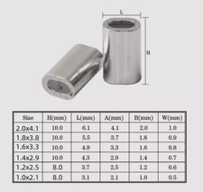 Aluminum Single Barrel Crimp Sleeves Fishing Line Tube Connector for Leader Rigs