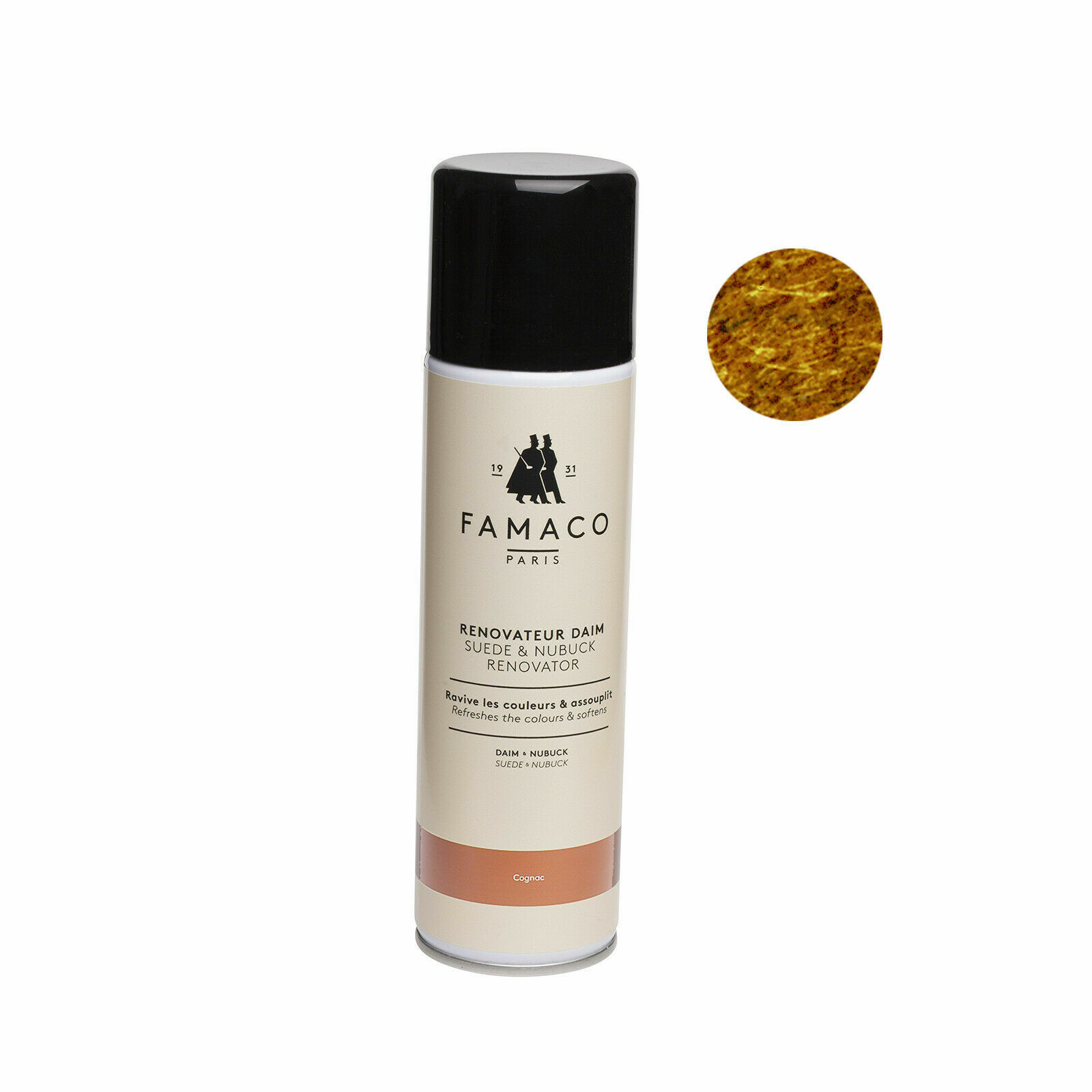 Famaco Suede & Nubuck Renovator Restore Cognac Colour Spray Dye Bag Shoes Care