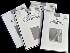 GIVENCHY Body Gleamers SILVER FOX Control Top Pantyhose Sz A Lot of 4 Vtg 1990s