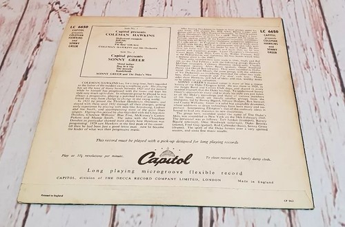 COLEMAN HAWKINS SONNY GREER LC6650 - Bild 2 von 4