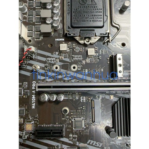 For MSI H410M-A PRO Motherboard LGA1200 DDR4 HDMI+DVI 2×M.2 4×SATAIII - Picture 5 of 6