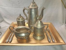 OLD SHEFFIELD - ANTICO SET DA COLAZIONE - COME IN FOTO (VEDI NOTE)