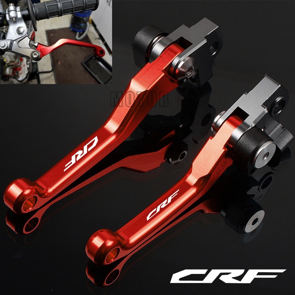 Red Pivot Brake & Clutch Lever Set – Fits Honda CRF230F, CRF250F, CRF150F (Anodized)