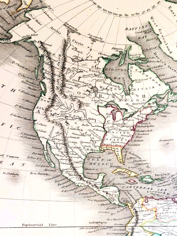 1821 Wyld Vignette Map of The Western Hemisphere - Image 2 of 4
