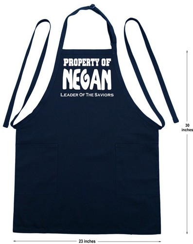 Delantal babero de barbacoa negra propiedad de Negan de The Walking Dead de CoolAprons - Imagen 3 de 5