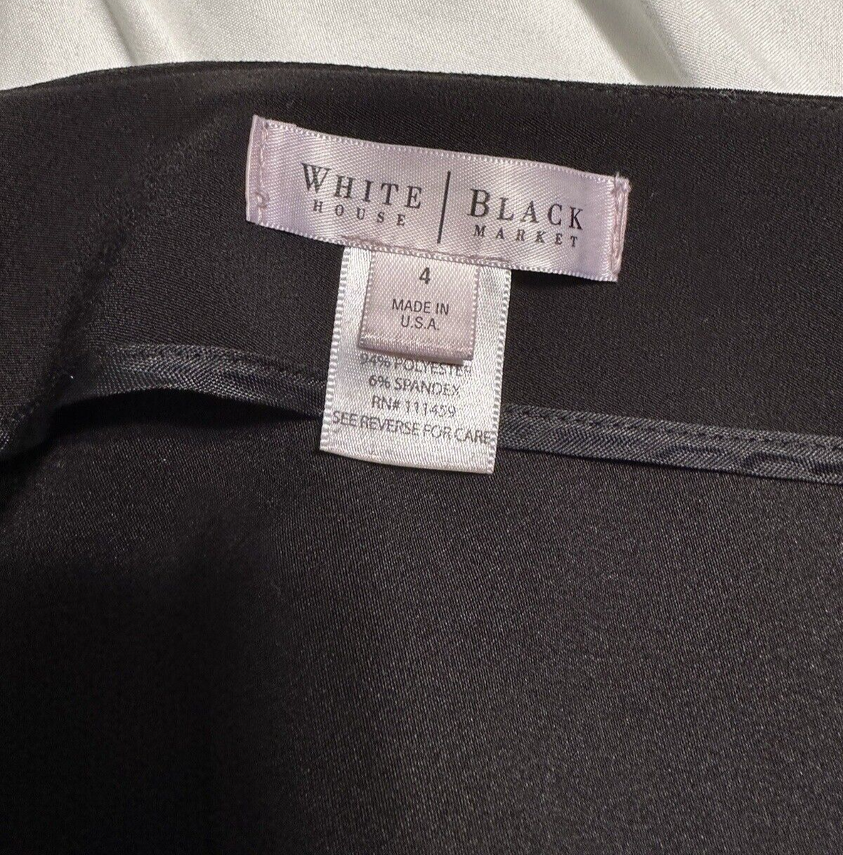 タケ White House Black Market Skirt Black Size 4 Ruffle | eBay