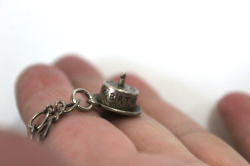 VTG 50s Sterling Silver Charm Bracelet Baby's 1st Birthday Cake Candle Gift - Picture 4 of 7