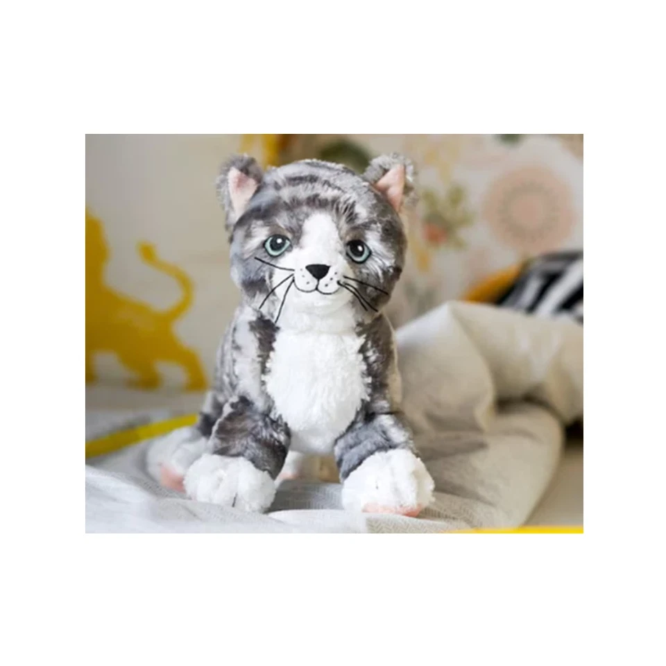 Muñeca de peluche Ikea Cat LILLEPLUTT juguete niños blanco/gris suave 10,5" regalo Foto 3 de 4